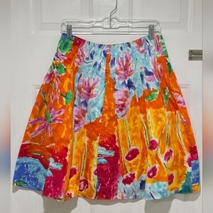 Ralph Lauren Multicolor Floral A-Line Skirt